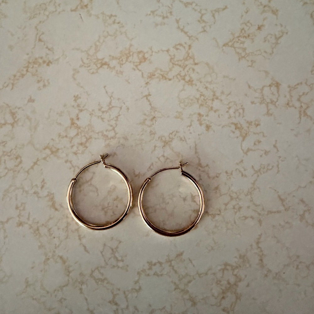 Classic Gold Hoop Earrings - Women's Jewelry